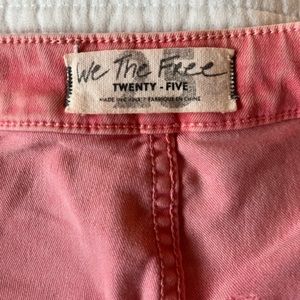 Free People High waisted pink flare jeans